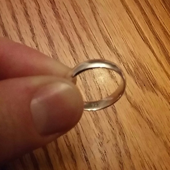 925 4mm Silver Band Thumb Ring - Picture 2 of 2